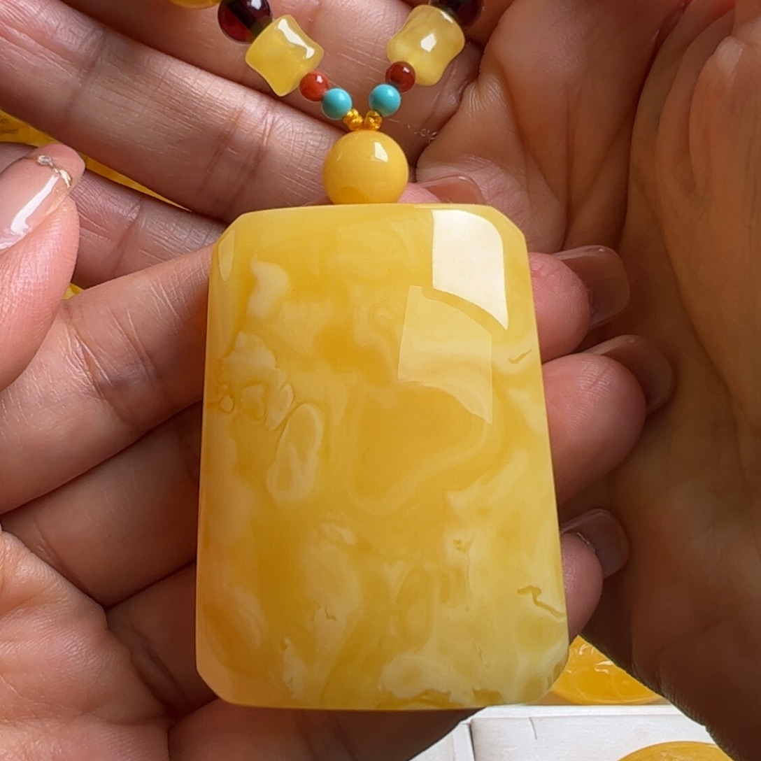 蜜蜡毛衣链未镶嵌无优化