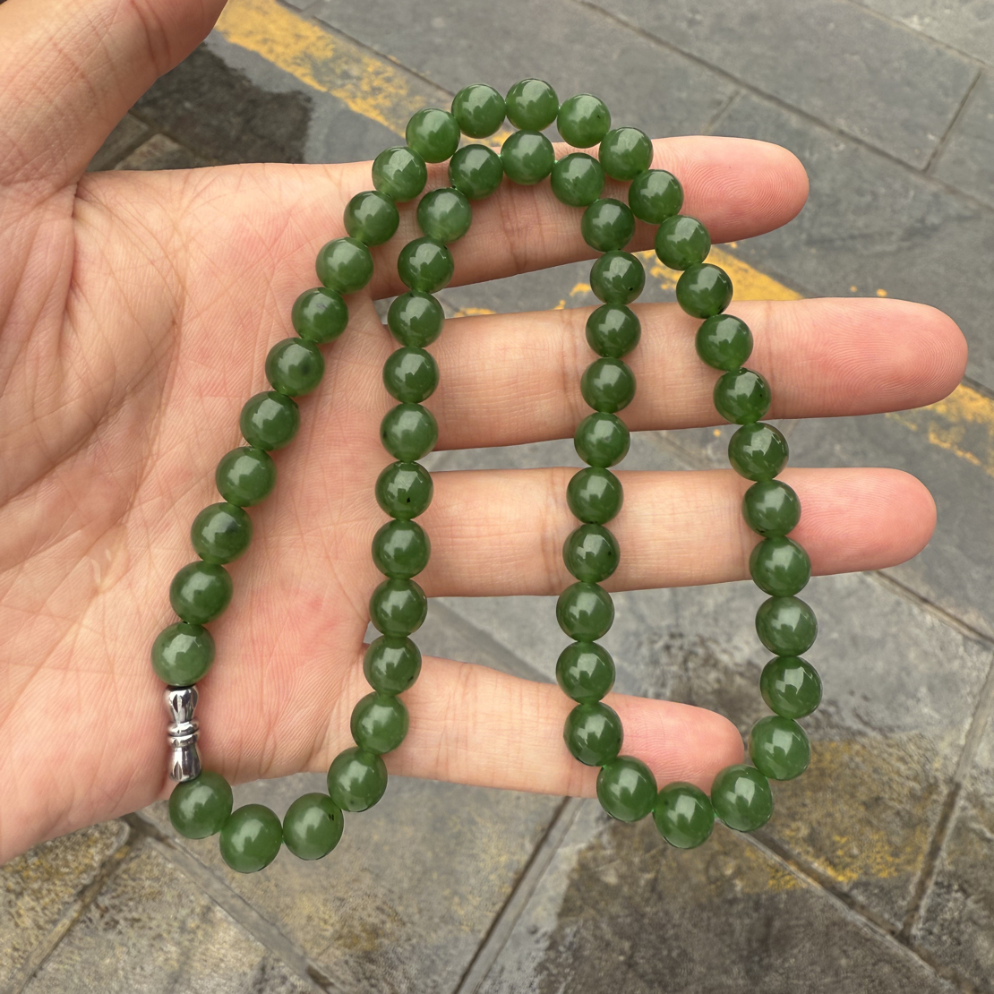 和田玉碧玉妈妈链