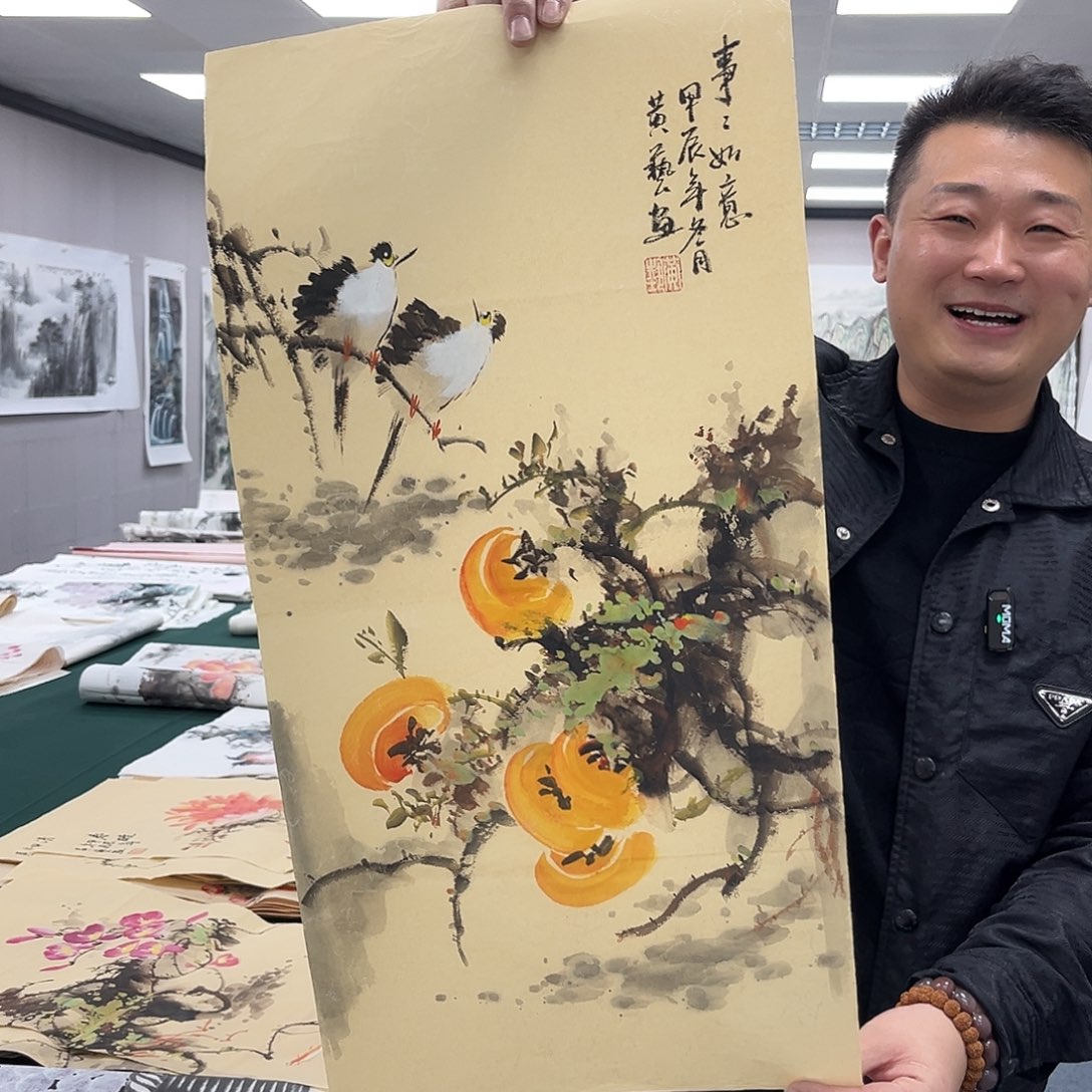 国画国画宣纸纯手绘制作