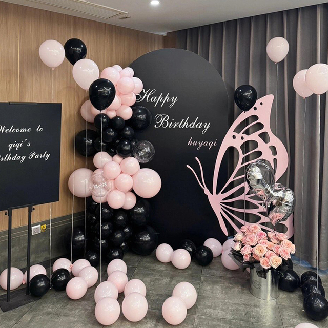 十八岁生日派对气球场景布置装饰男女孩18成人礼氛围感背景墙kt板