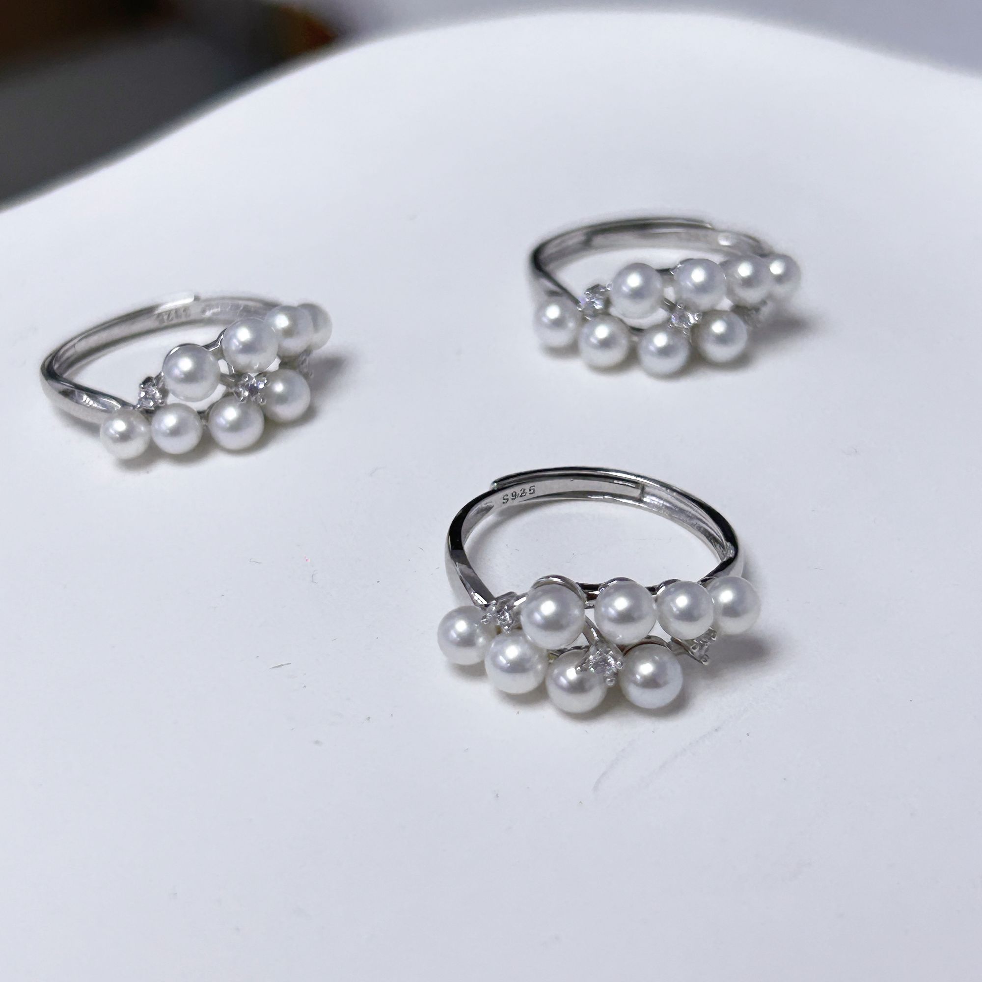 【罗伊伊推荐】淡水珍珠戒指 3-4mm S925银 YB0096（多样性发货发一）