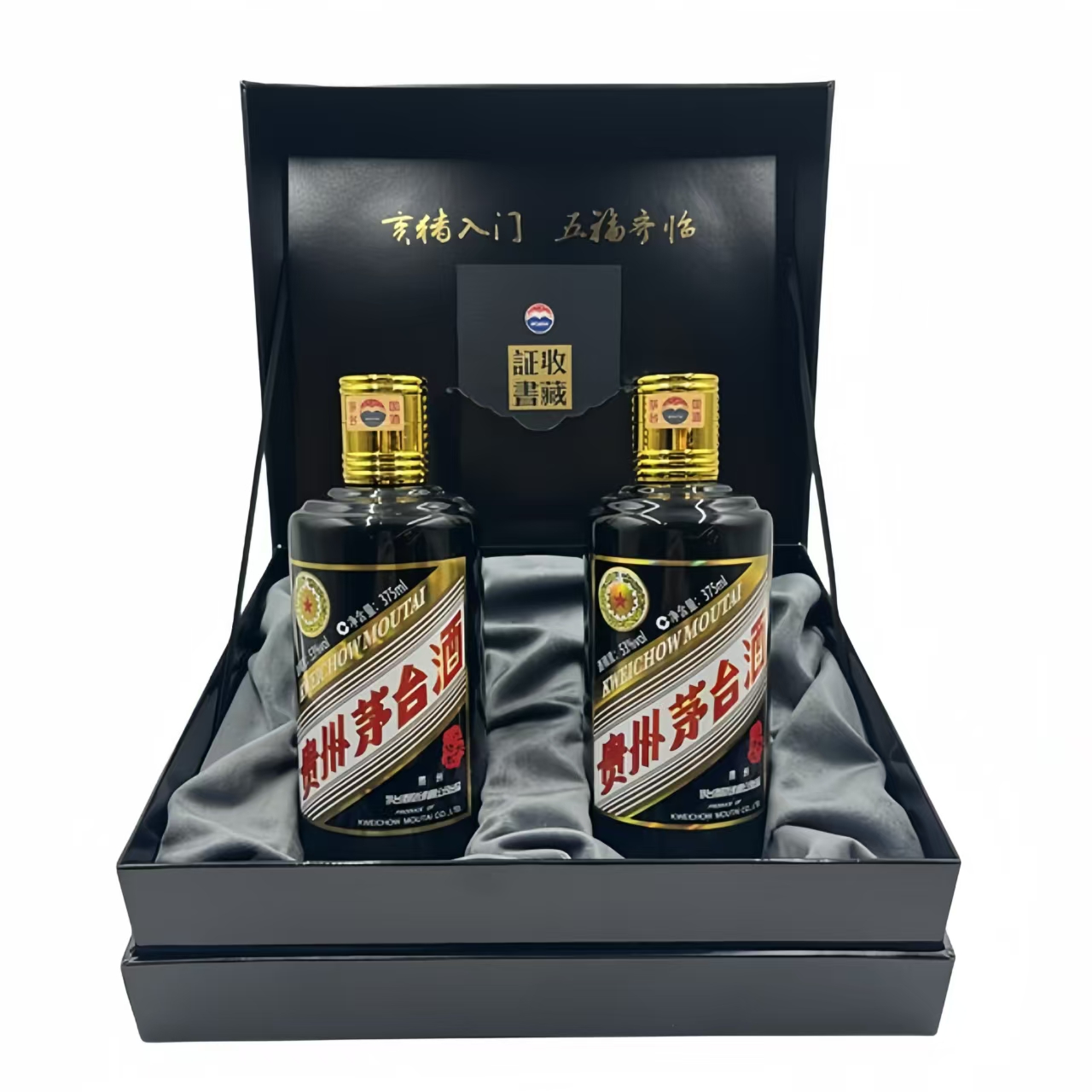 MOUTAI/茅台生肖猪礼盒酱香型白酒53度375ml*2