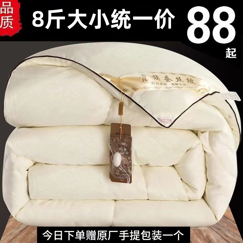 桐乡手工桑丝棉被冬天被子夏凉被加厚保暖结婚被芯空调被棉被冬被