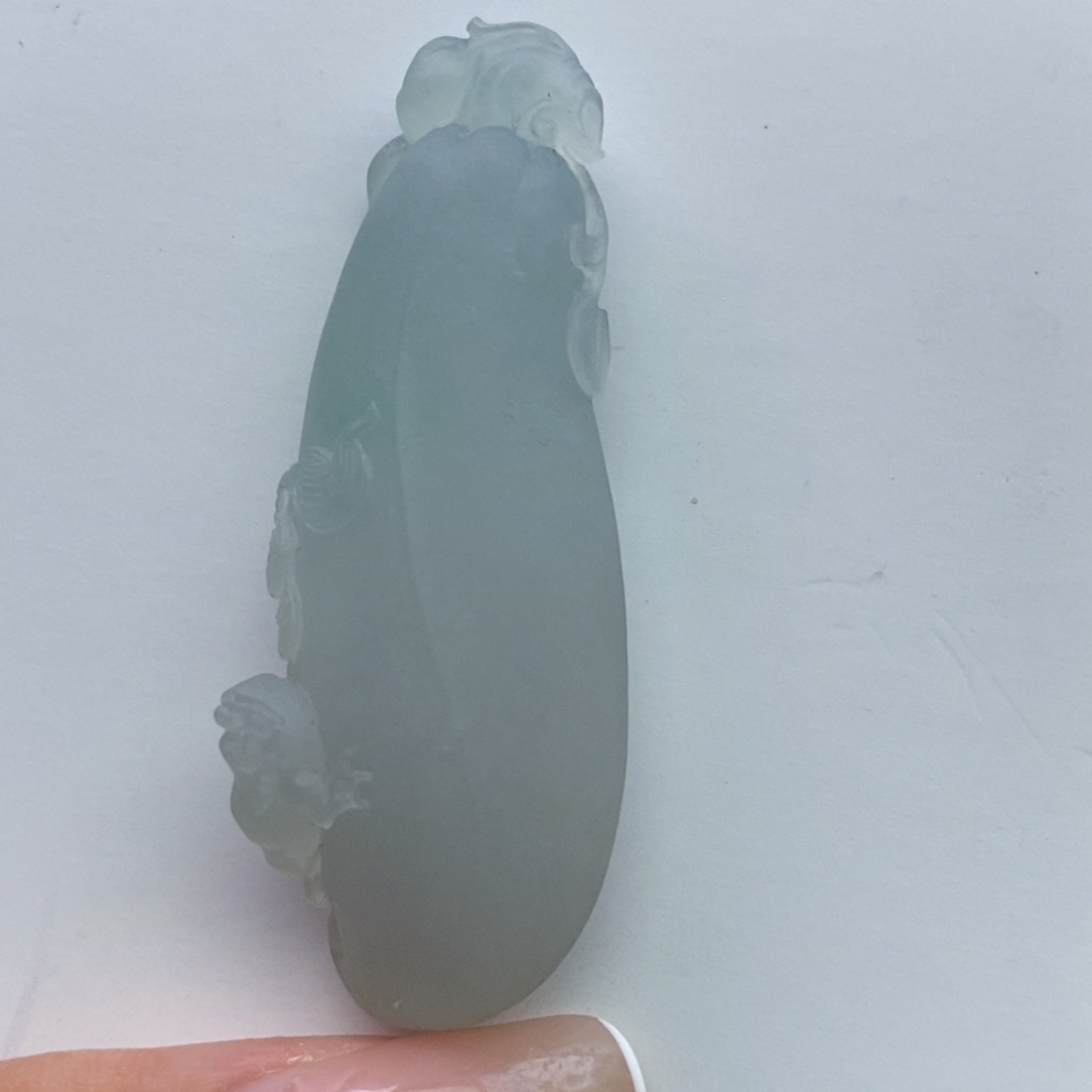 定制翡翠未镶嵌老***白毛货无鉴赏期