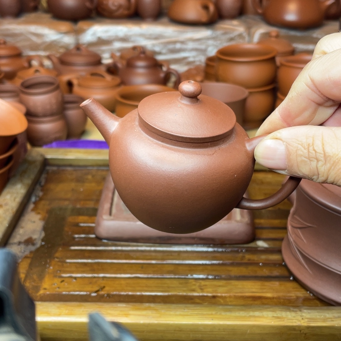 紫砂茶壶紫泥巨轮精工150cc改章