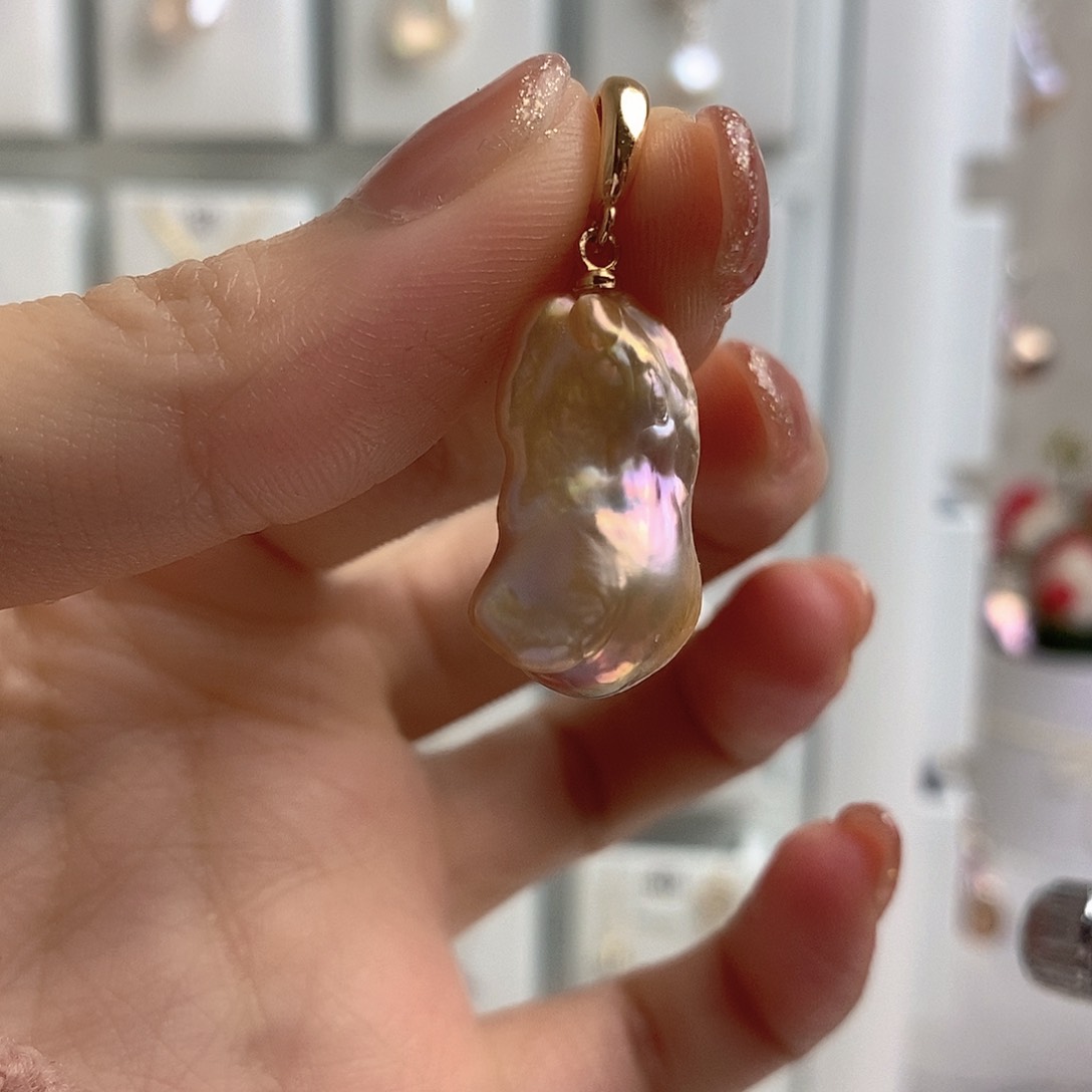 淡水珍珠颈饰合金兰*草