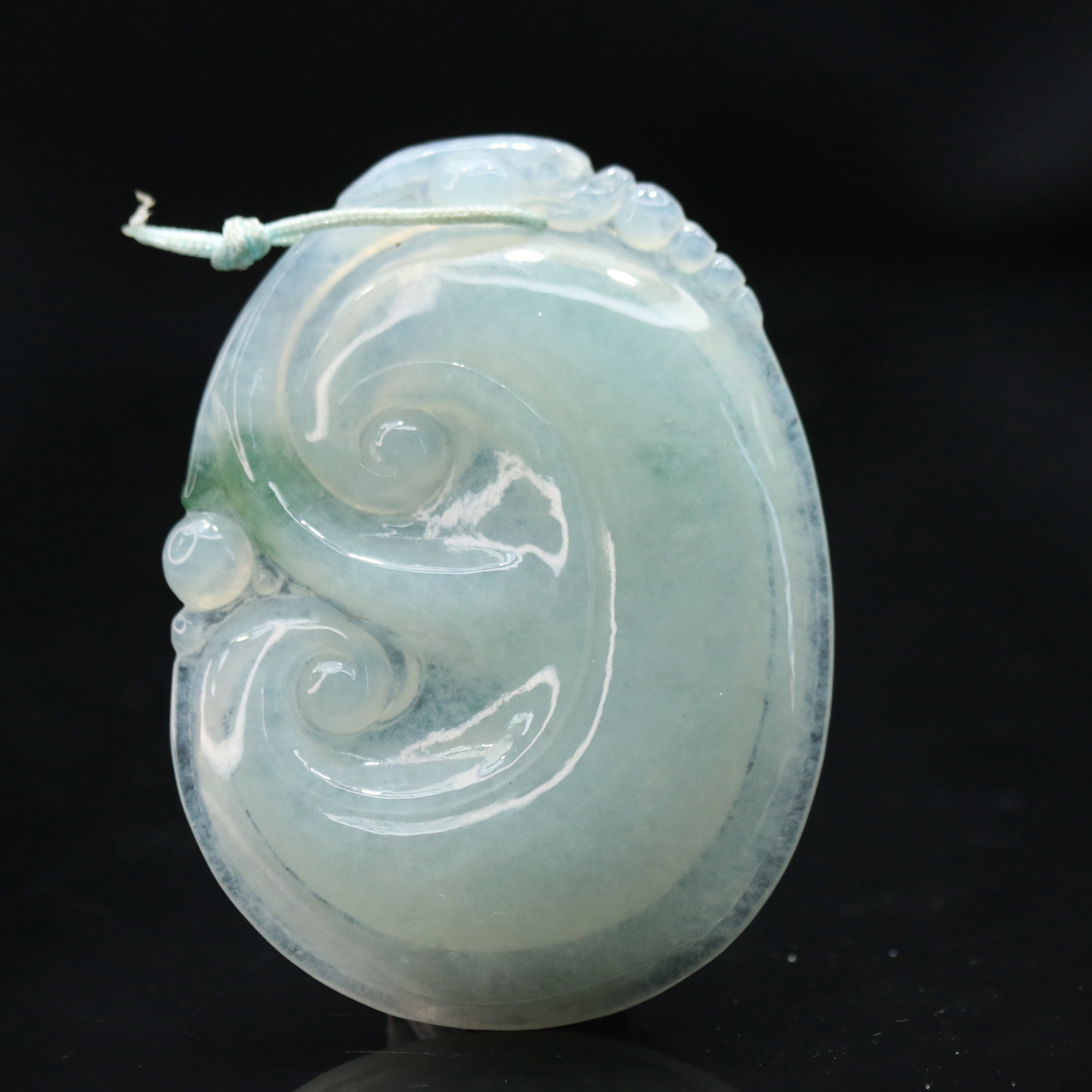 7天然缅甸翡翠A货如意吊坠/600073/上海嘉禾拍卖