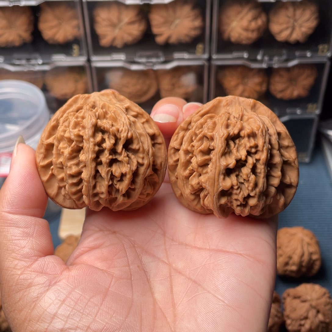 文玩核桃把件49+状元冠