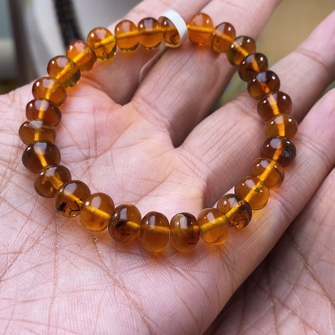 琥珀未镶嵌手链8金珀手串