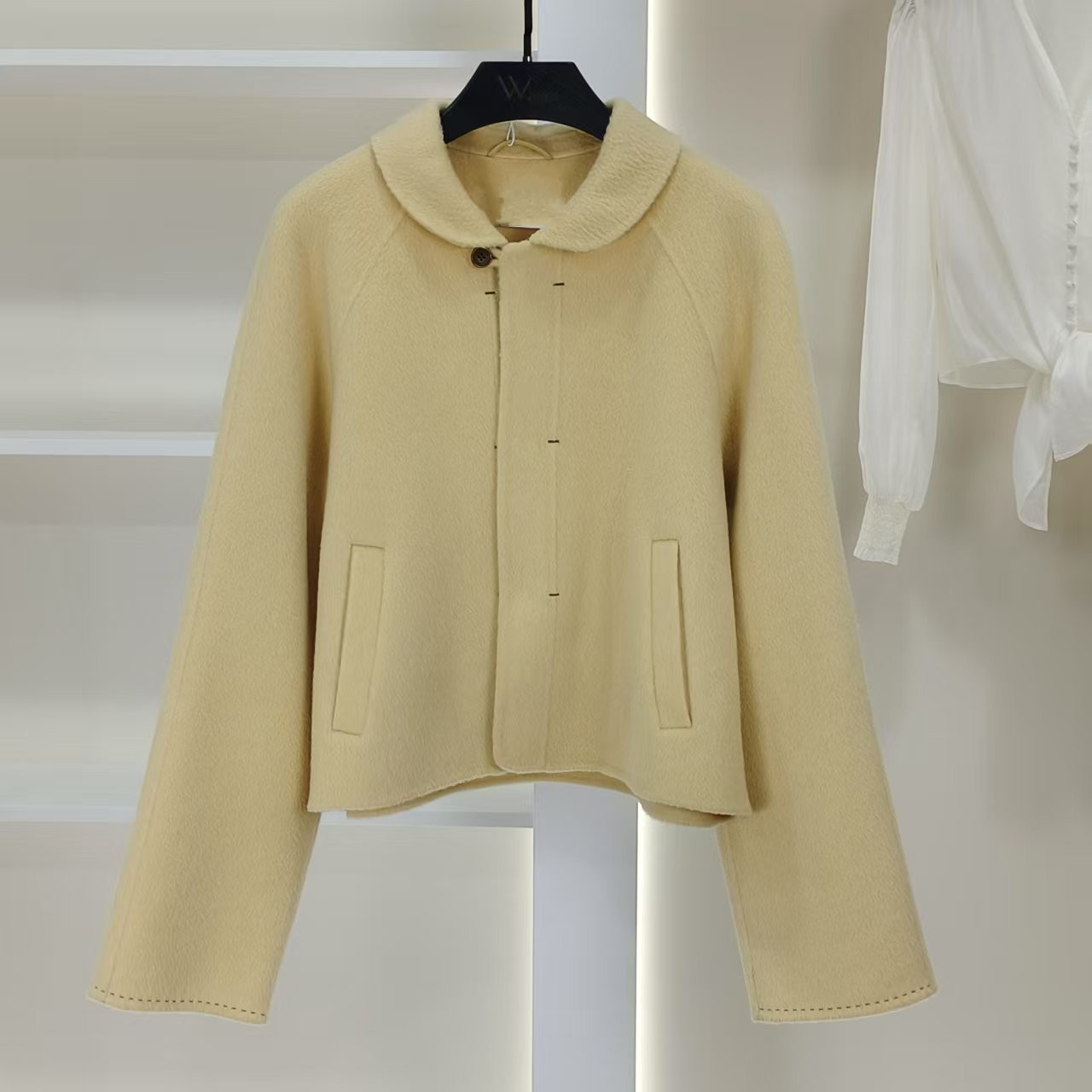 麦迪尚品【K】5042849 秋冬休闲百搭黄色羊毛外套品牌折扣女装