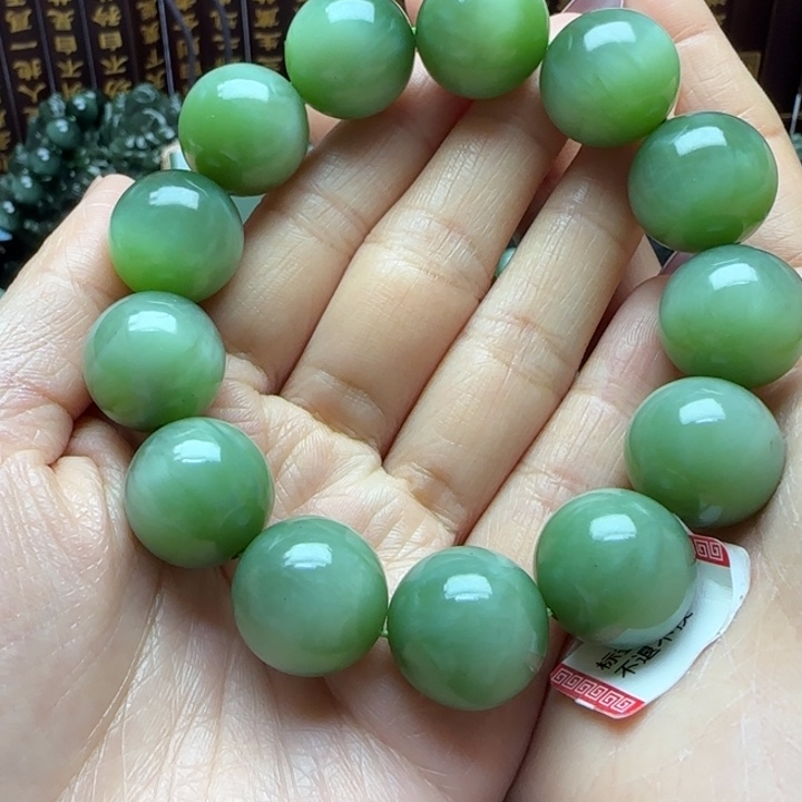 和田玉（碧玉）3手串18m未镶嵌