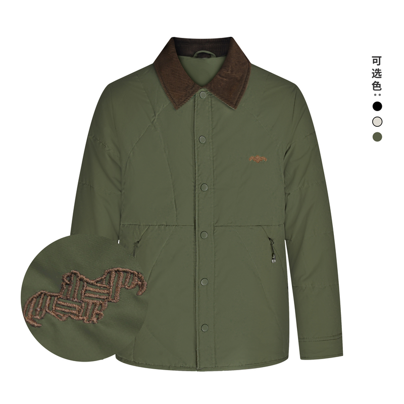 JEDOSS/爵迪斯2025冬季上新羽绒服男款丝网字母印花时尚保暖F011