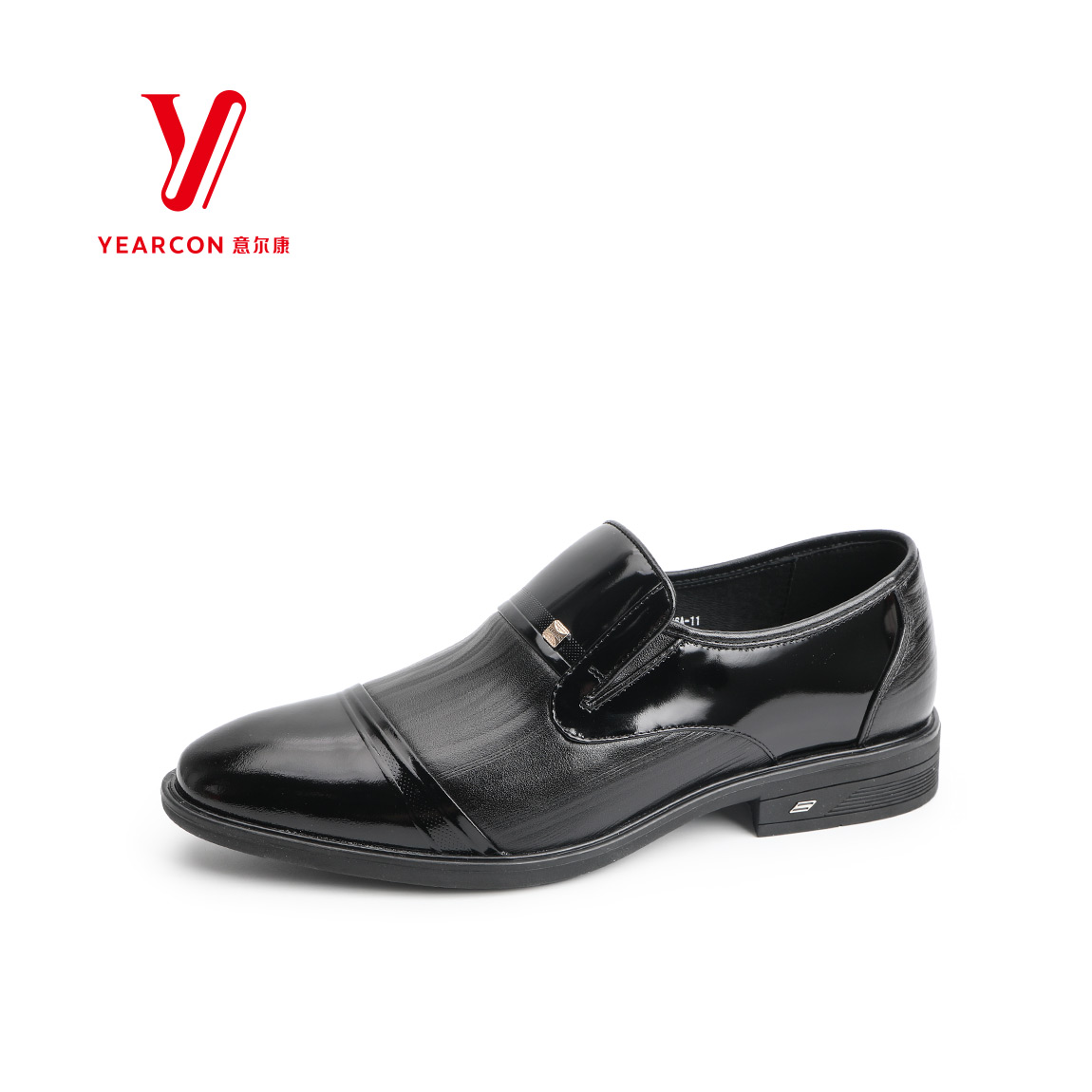 YEARCON/意尔康男鞋真皮光面软底时尚英伦风舒适商务皮鞋SH55566