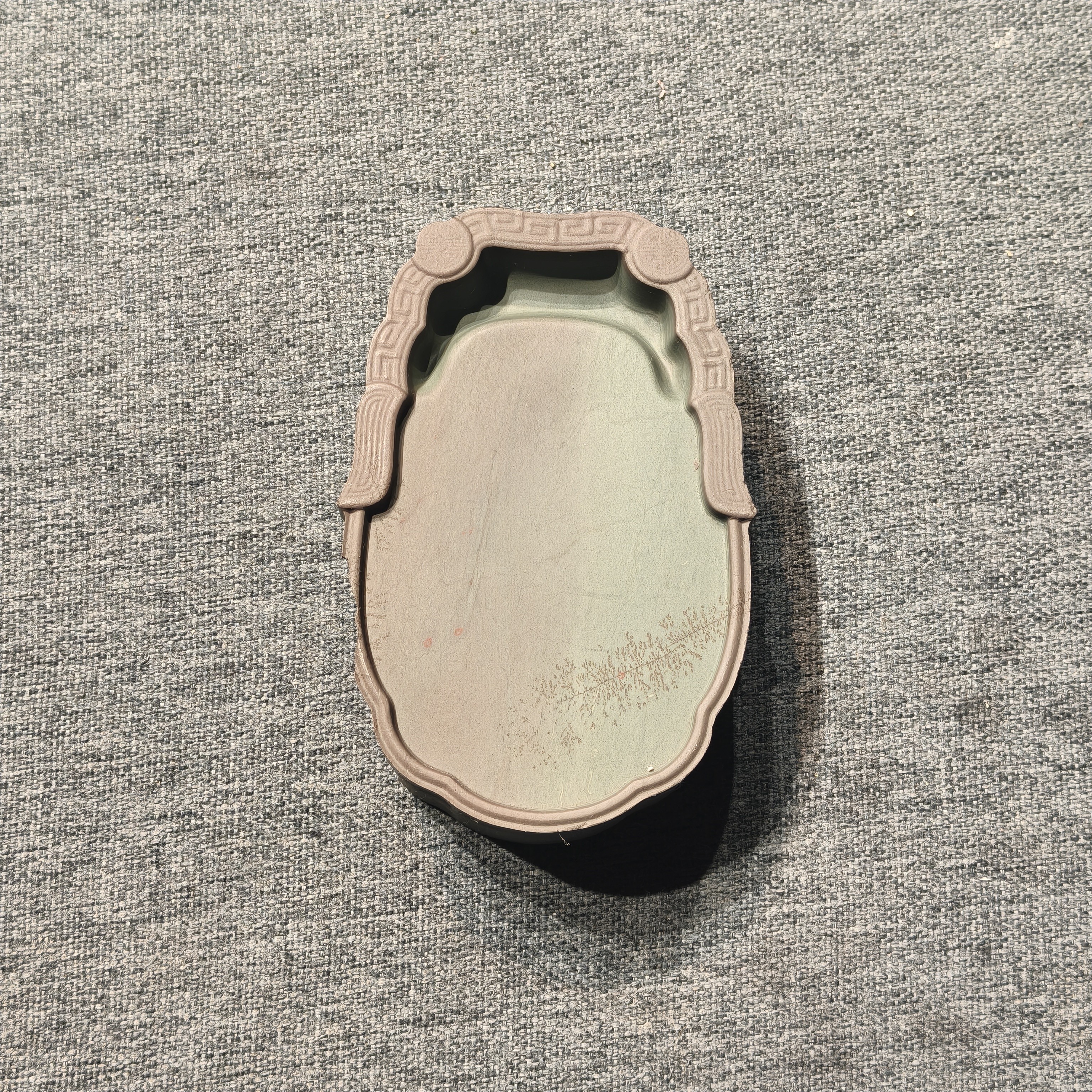 甘肃洮砚，西江双色如意蝉砚，尺寸10*6.5*3厘米