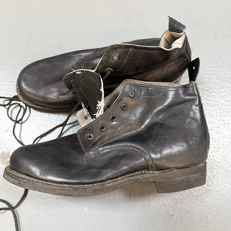 83王字底GA高腰单皮鞋男士复古黑色3575高帮休闲皮鞋户外真皮鞋