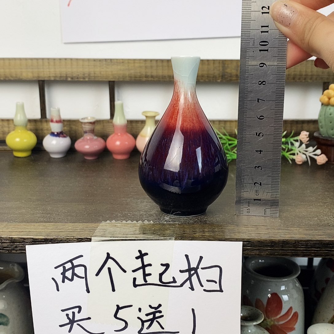 摆件景德镇高温陶瓷小花瓶