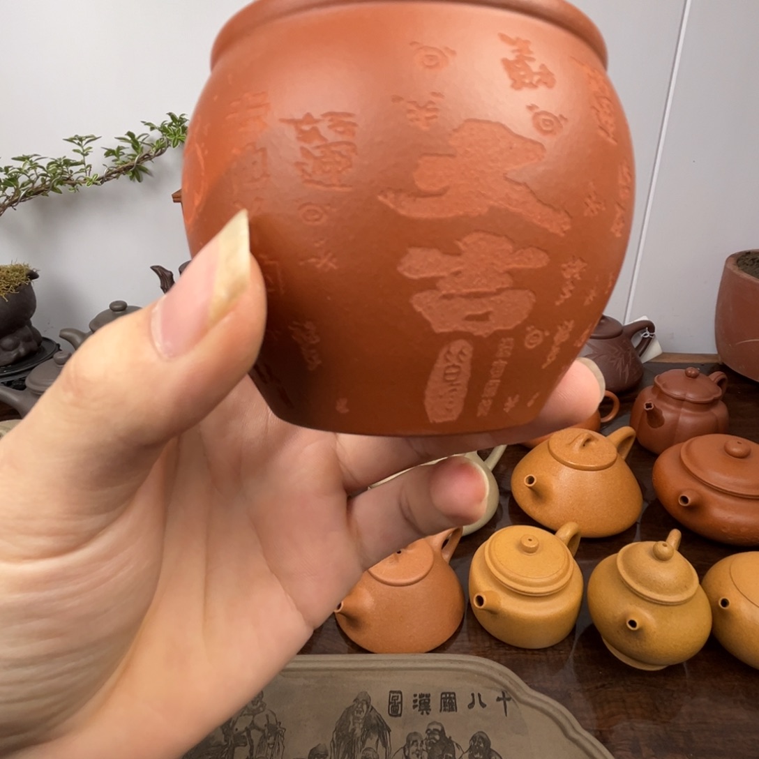 茶宠紫砂长乐主人杯