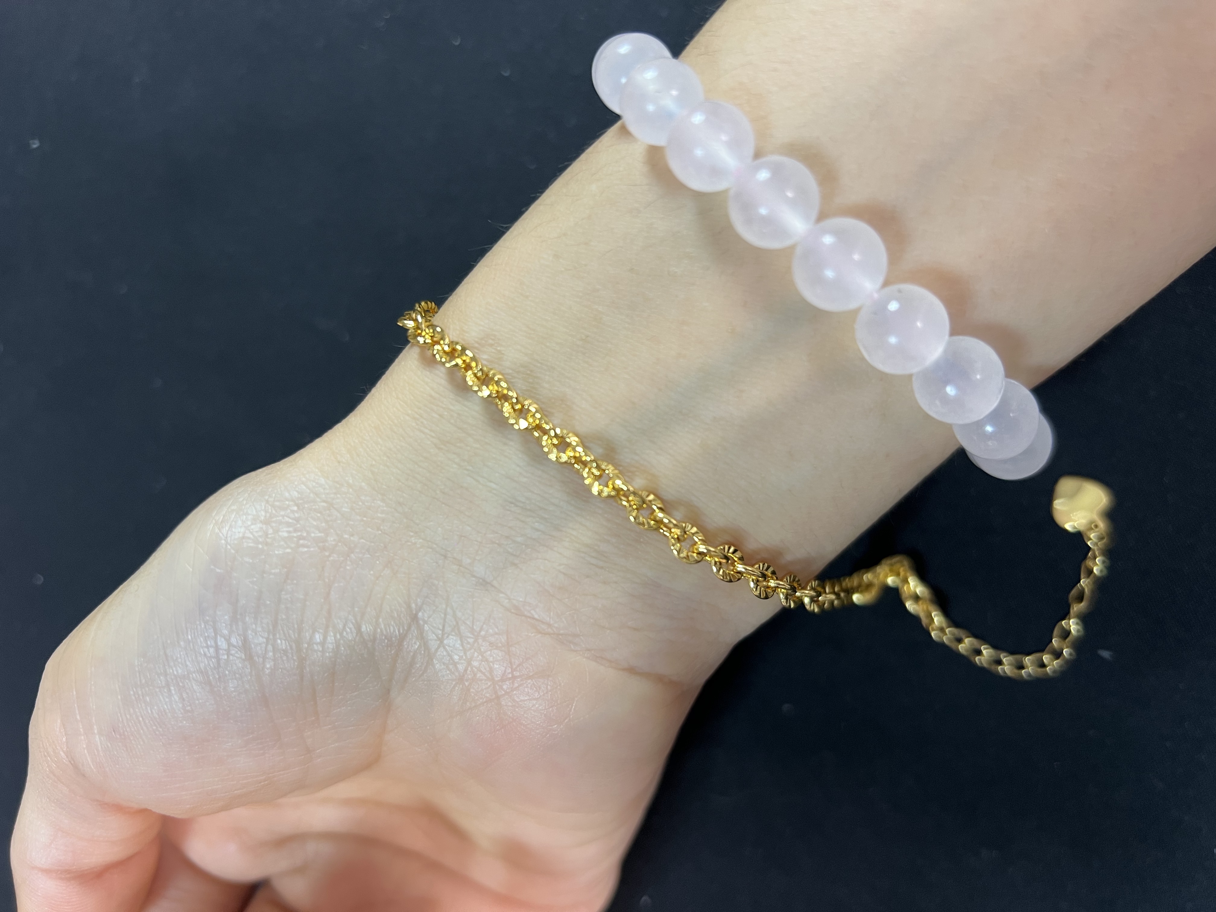 曼总好物-压花闪o素手链