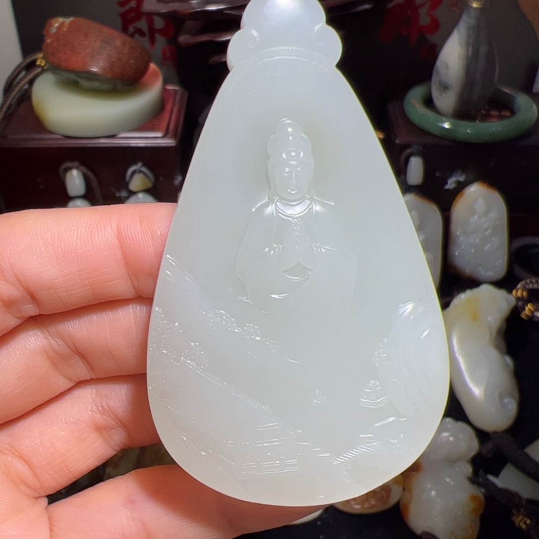 和田玉未镶嵌颈饰