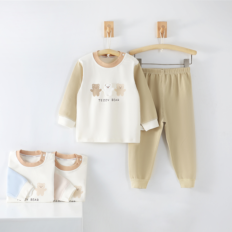 特90-140婴儿秋衣套装1-3岁春秋季保暖儿童宝宝打底两件套装