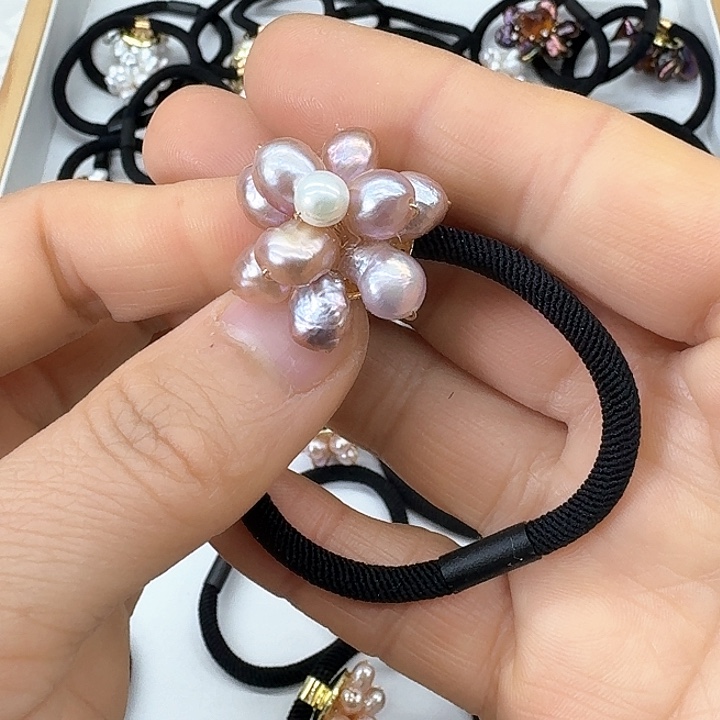 淡水珍珠发饰银S925镶嵌