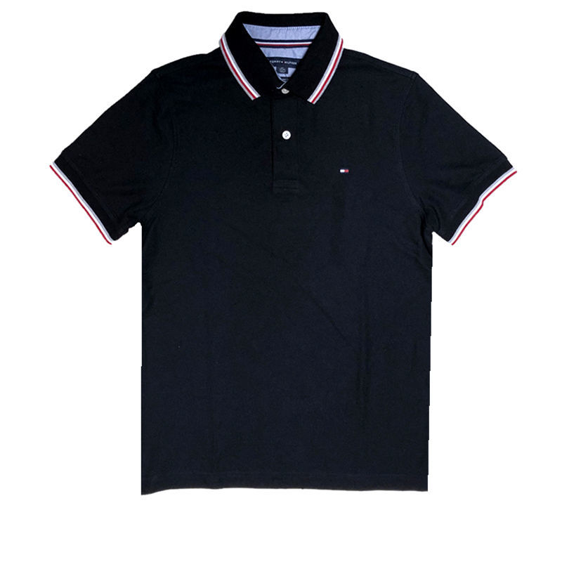 TOMMY HILFIGER夏季新品男条纹短袖刺绣翻领POLO衫男款78B2300 ZZ