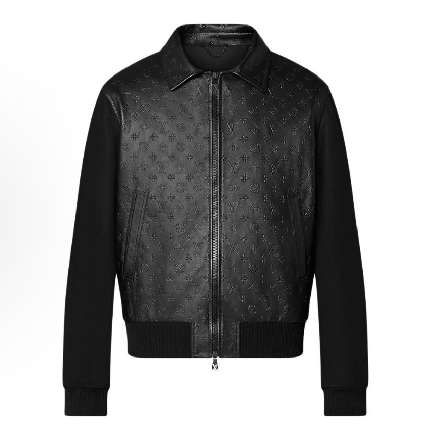 未使用 LouisVuitton/路易威登 拼皮浮雕皮衣 52码 md2118