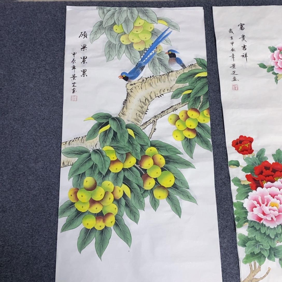 国画尺寸100✖️50三尺工笔手绘