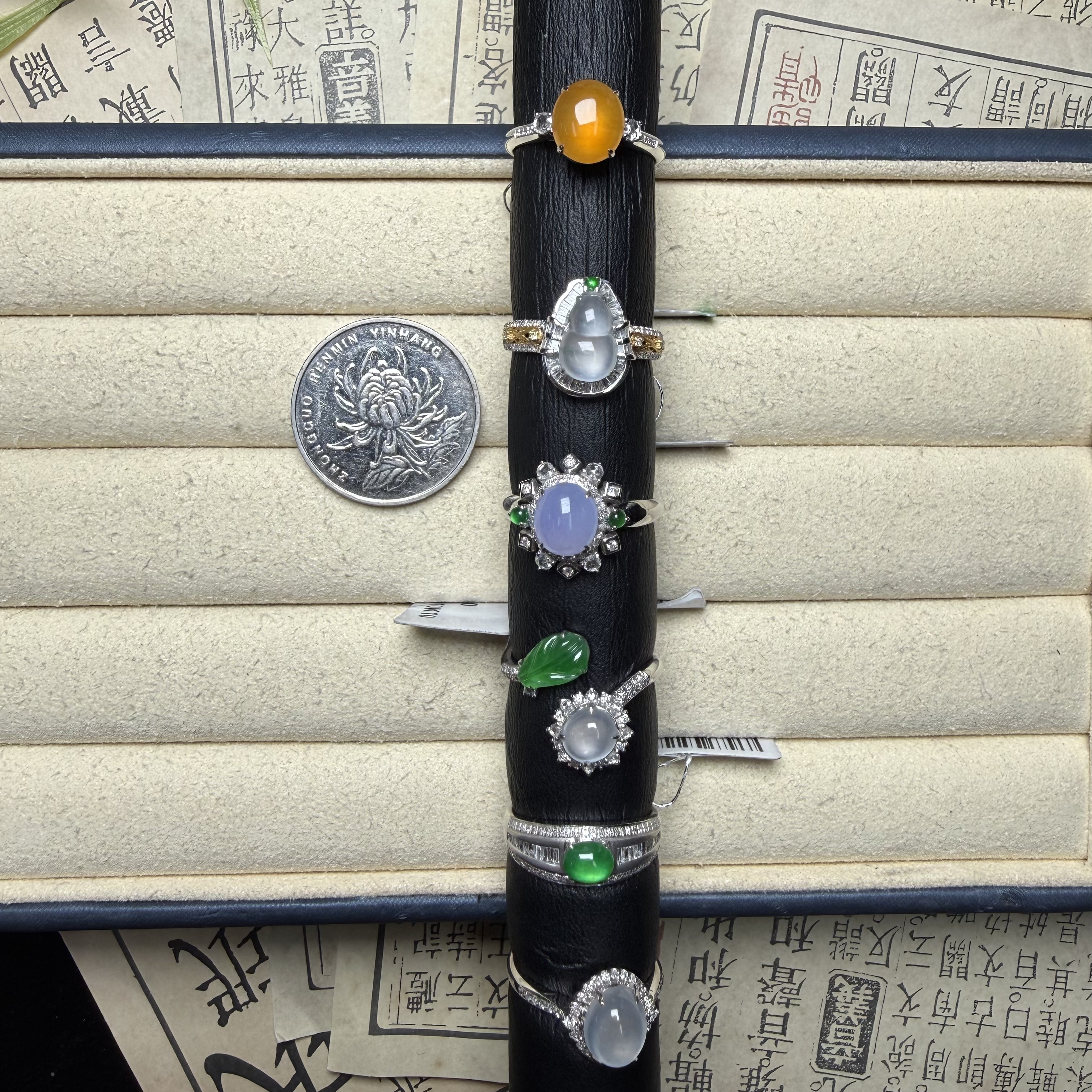 思懿珠宝 18K翡翠戒指-8800-3-ZGM-多样性发一（紫色有色差）