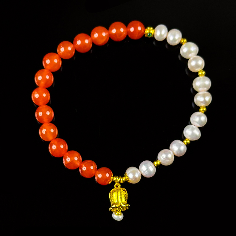 樱桃红铃兰花手链滴溜款设计手串 T226