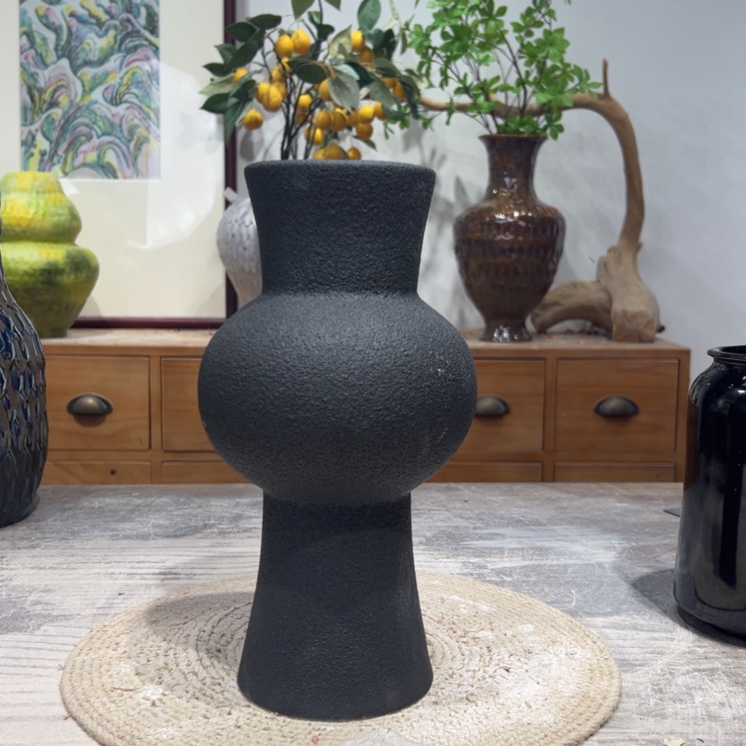 摆件陶瓷花瓶高28口8