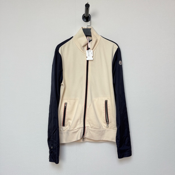 99新 MONCLER 蓝白拼接尼龙拉链外套/M