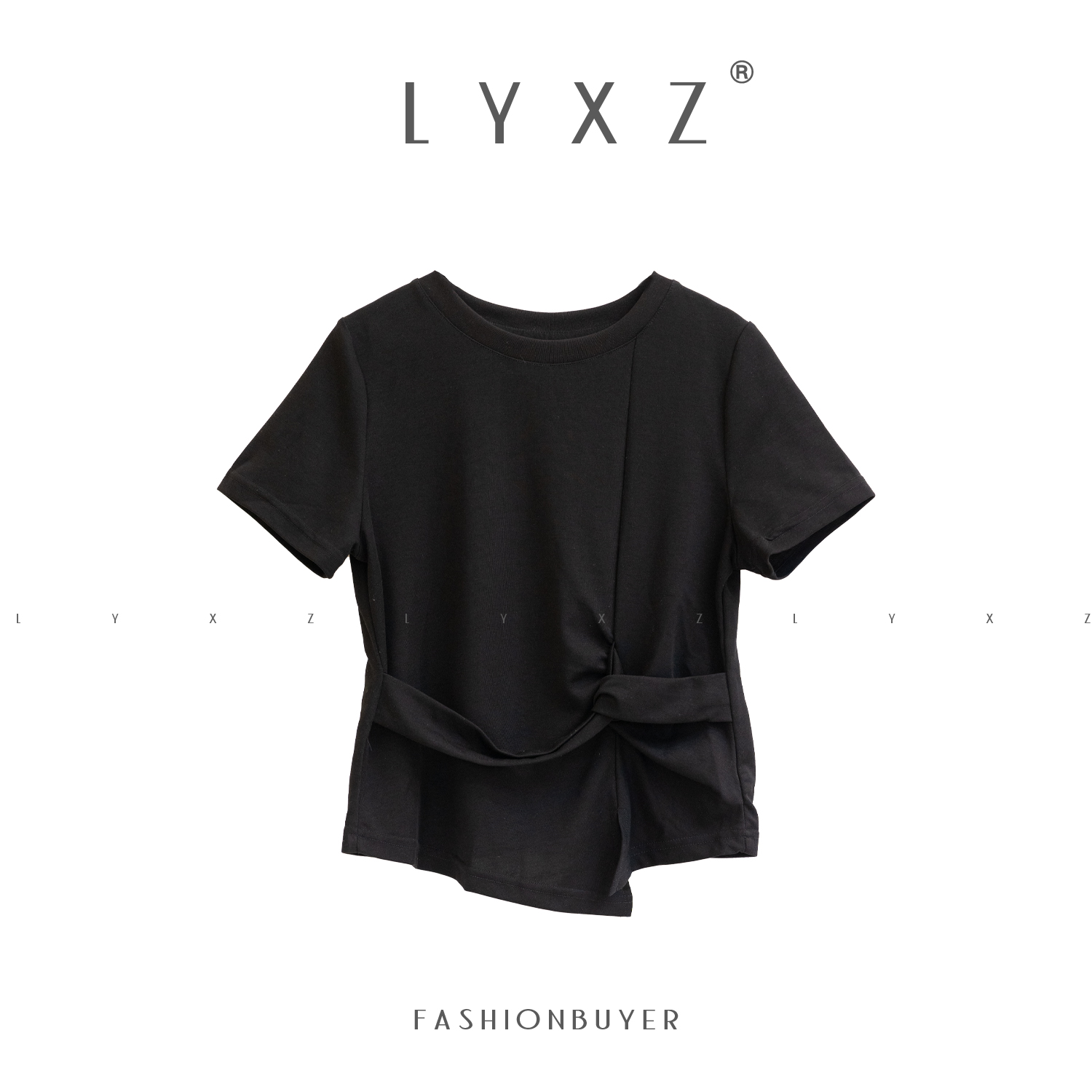 LYXZ x 大小与【青衣】夏季新款小众时尚洋气别致圆领短袖T恤78065