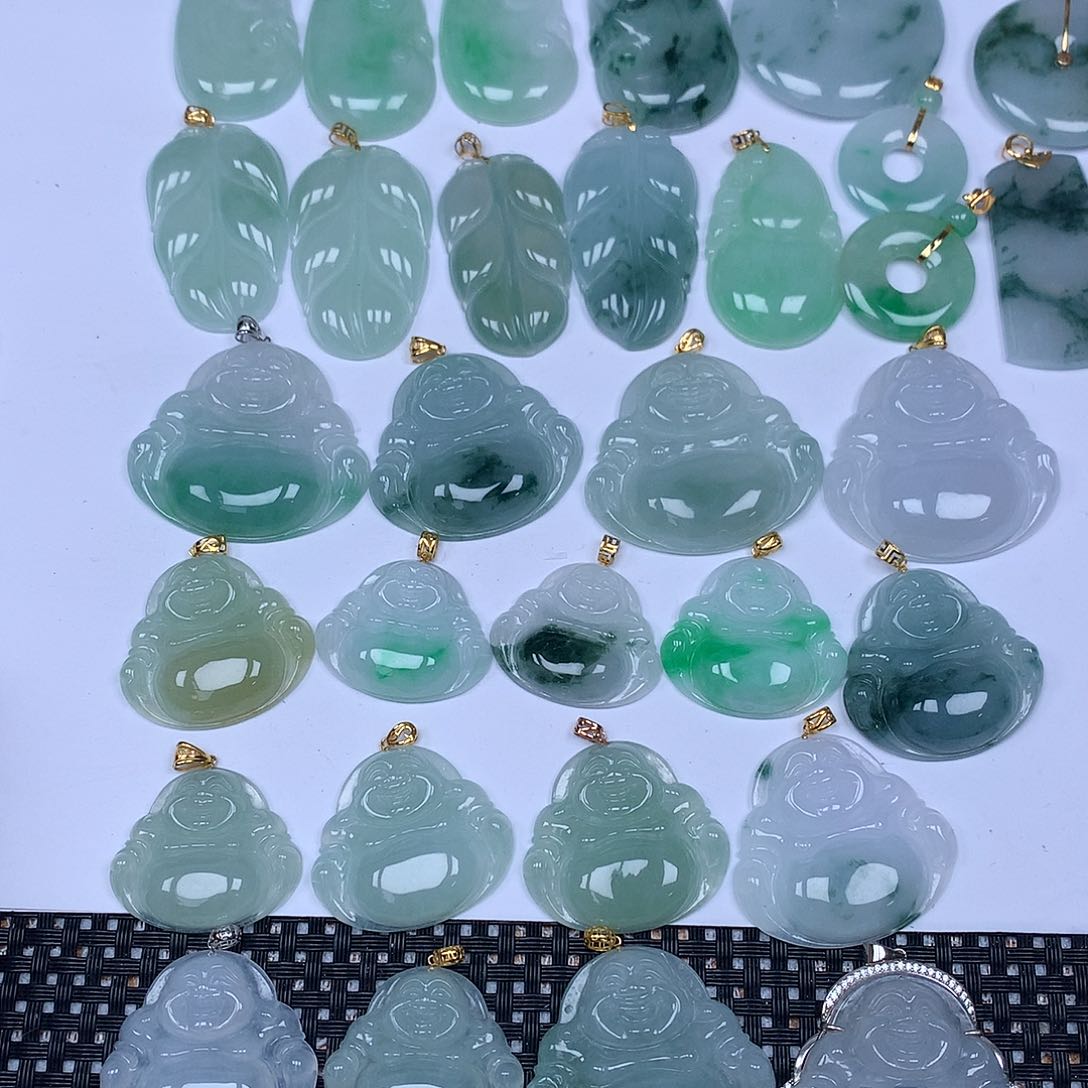 翡翠未镶嵌颈饰天然