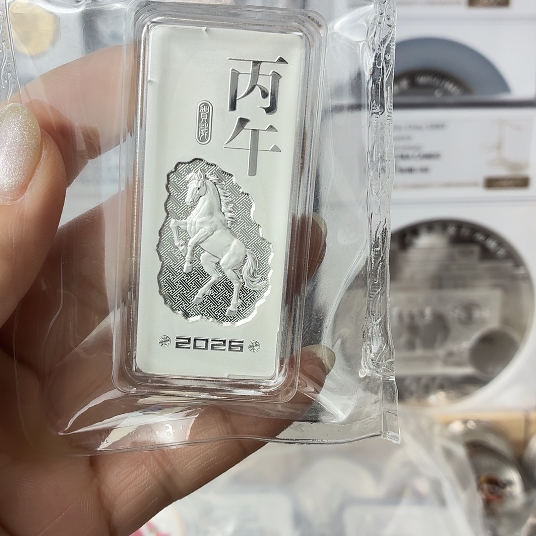 纯银2026年100克马条