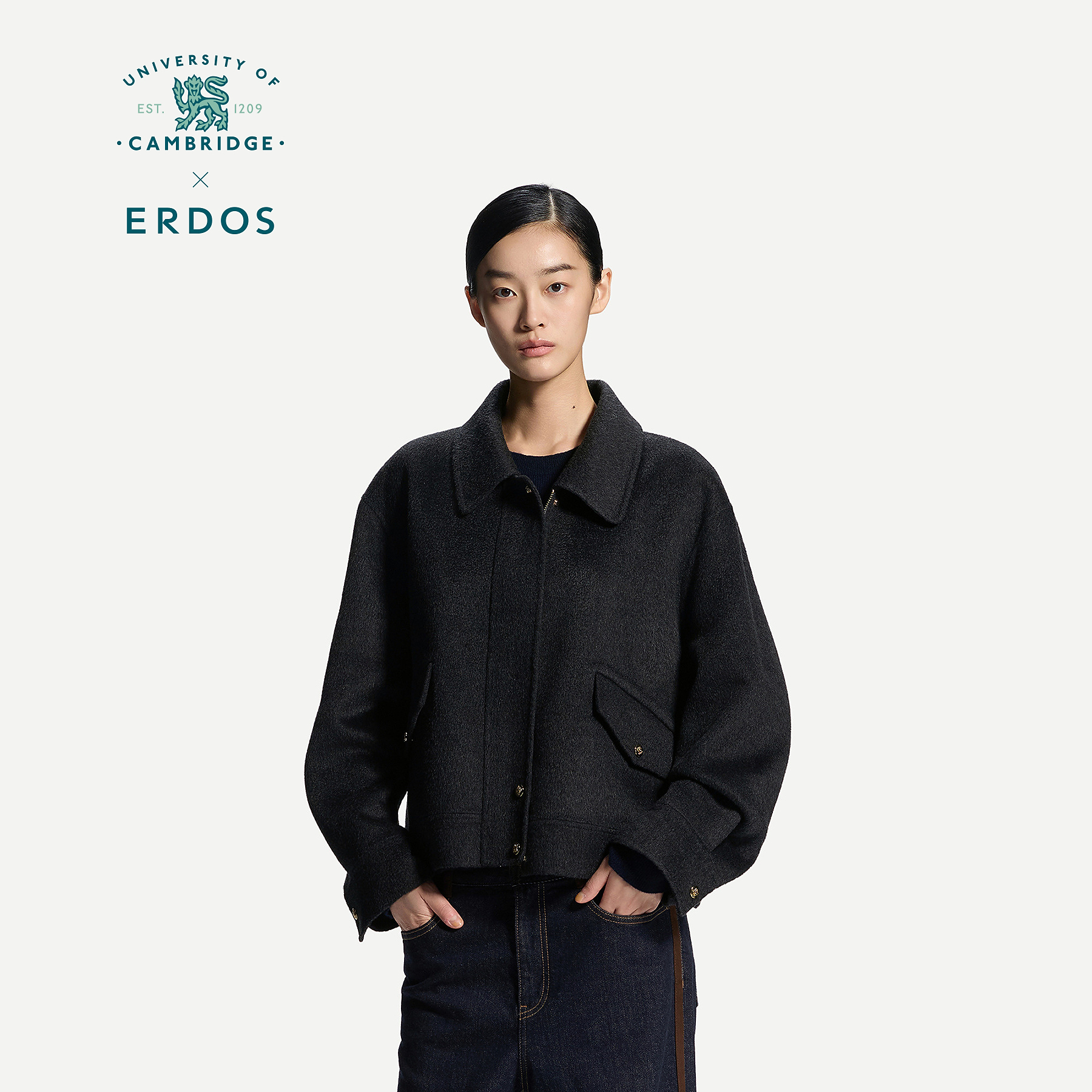 【ERDOS×剑桥大学联名系列】ERDOS 绒毛哈灵顿夹克 2026年秋冬新品
