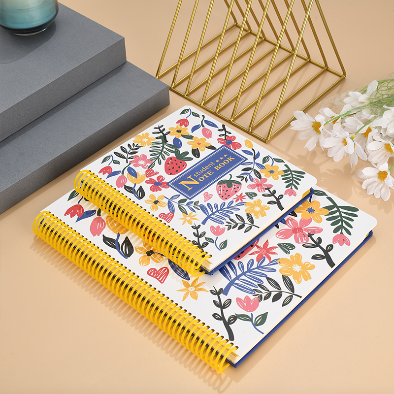 优品胜草莓款笔记本A4/A5简约加厚硬壳高颜值手账胶线圈日记本