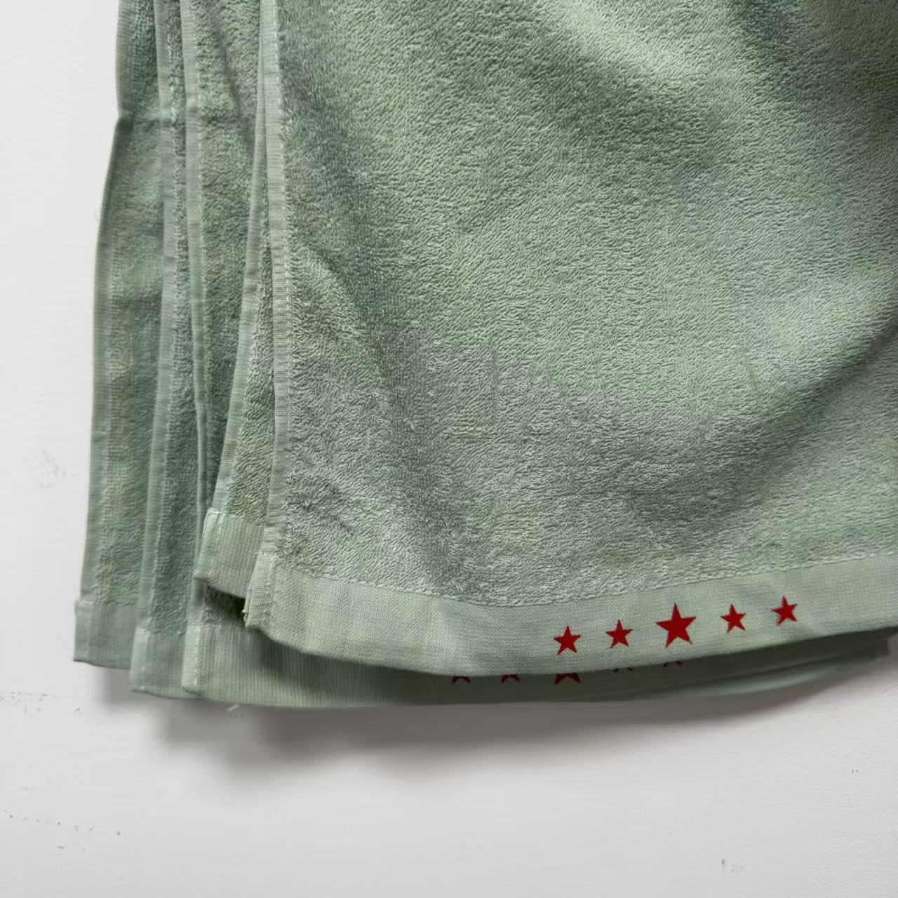 【固粤】纯配制式吸水五星训练毛巾纯色绿色