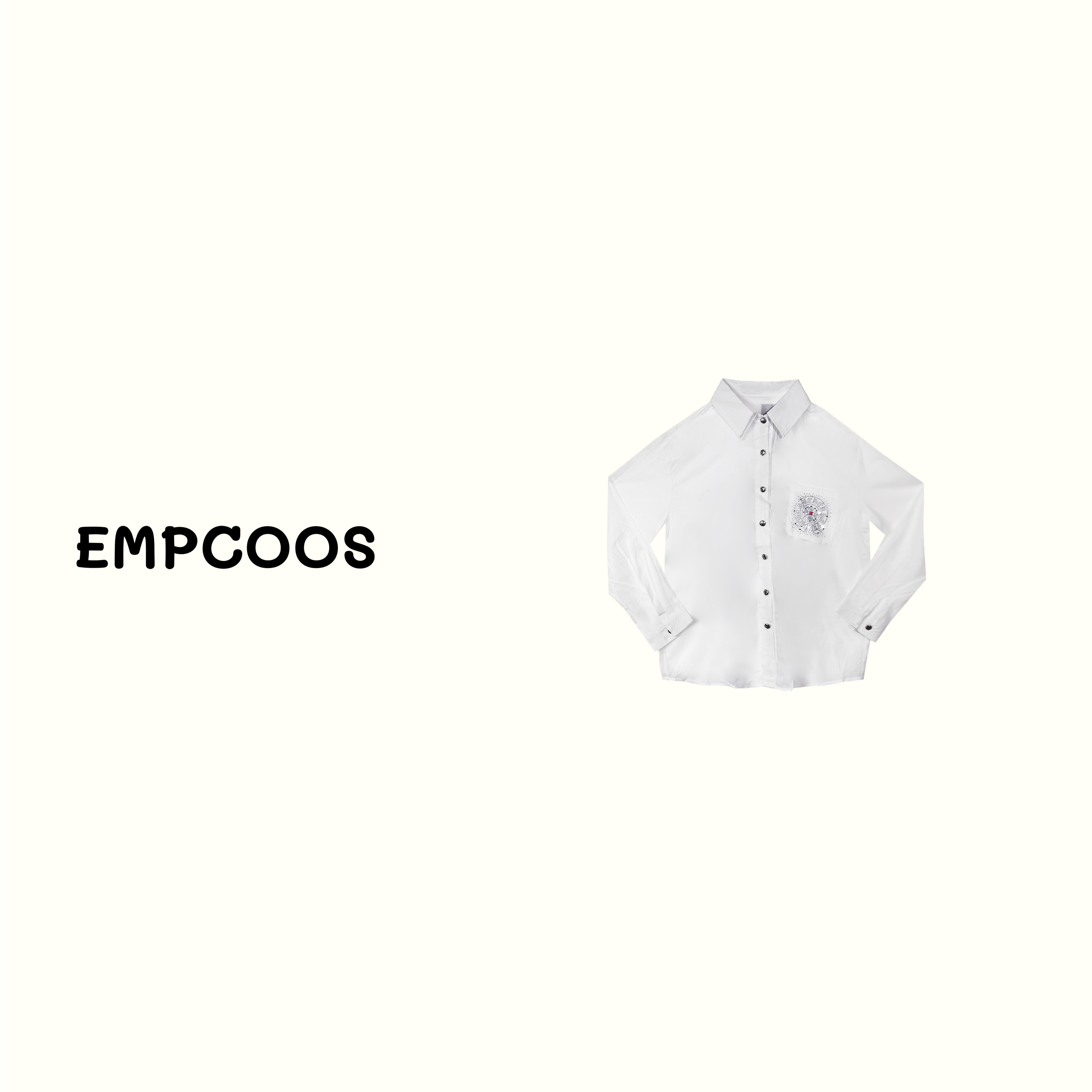 长袖衬衫印花翻领法式女装夏季白色衬衣#9351