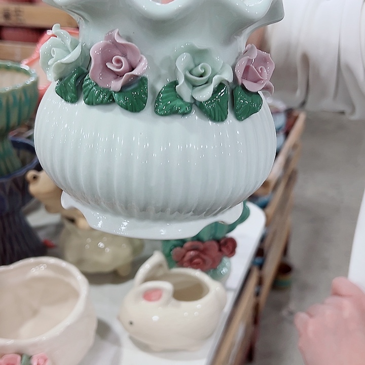 有孔，凑单福利满10元发货陶瓷多肉花盆！