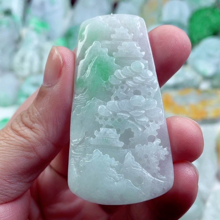 翡翠未镶嵌吊坠(不含链)