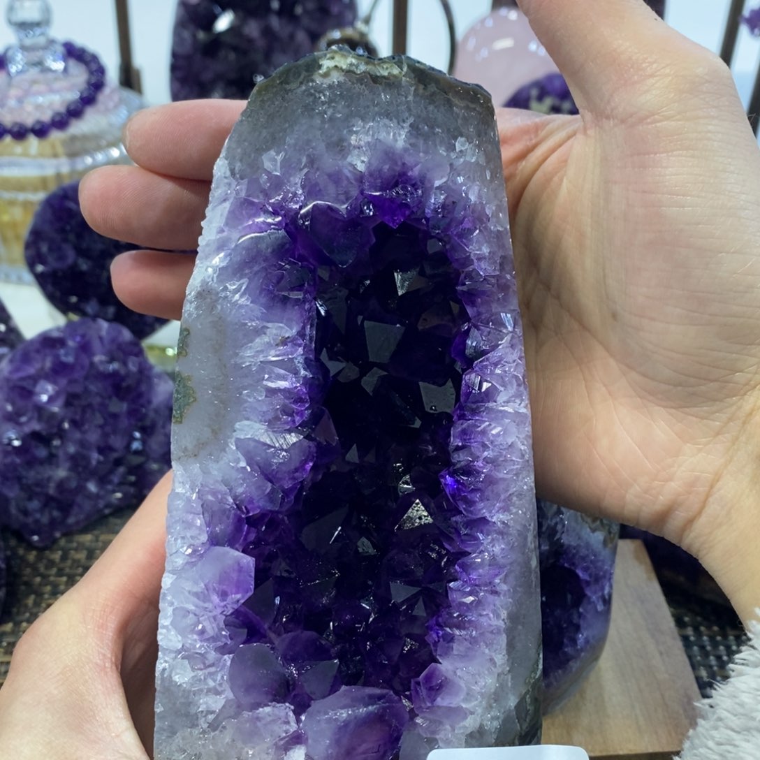 紫晶摆件摆件未镶嵌绝**子