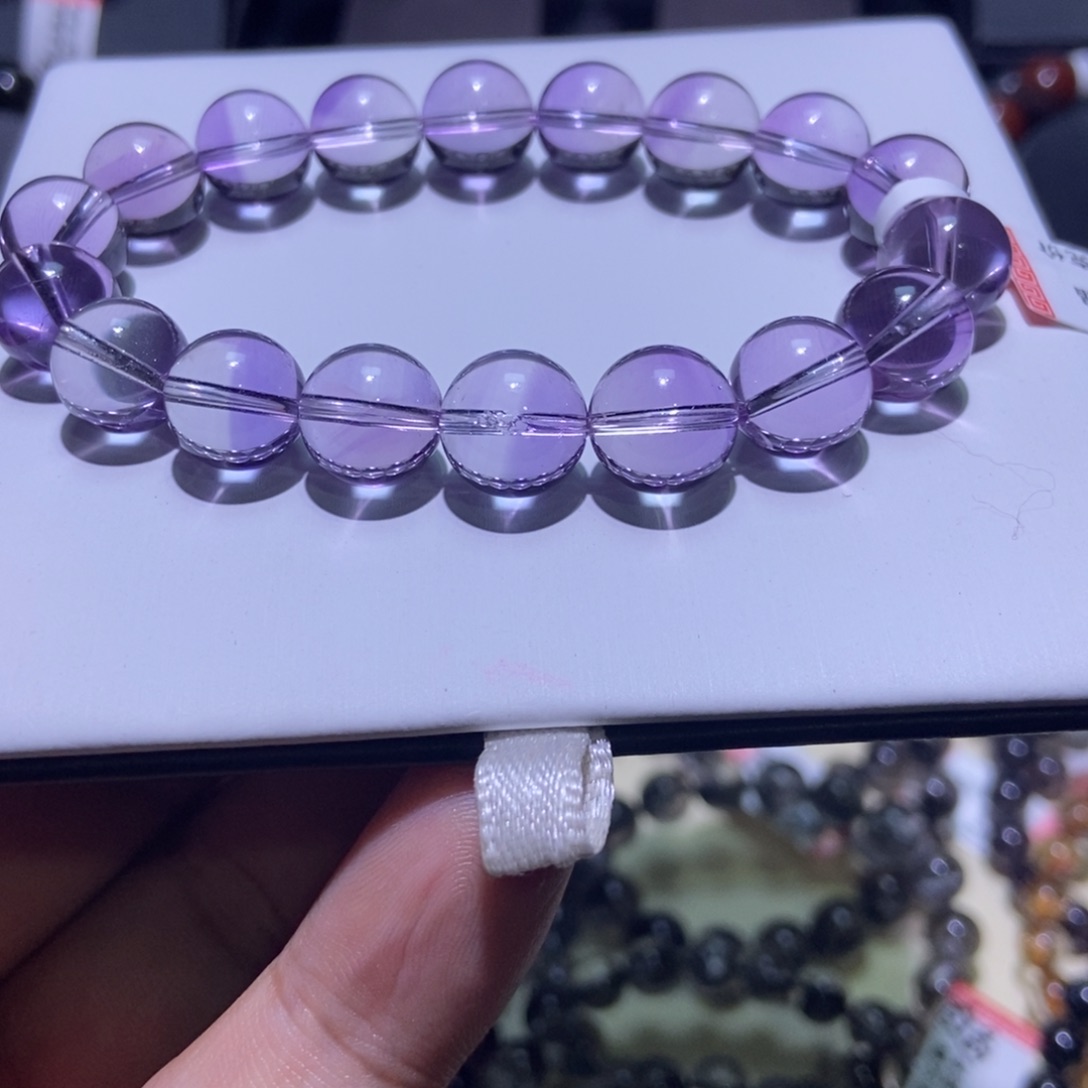 水晶手串未镶嵌巴西紫11.4