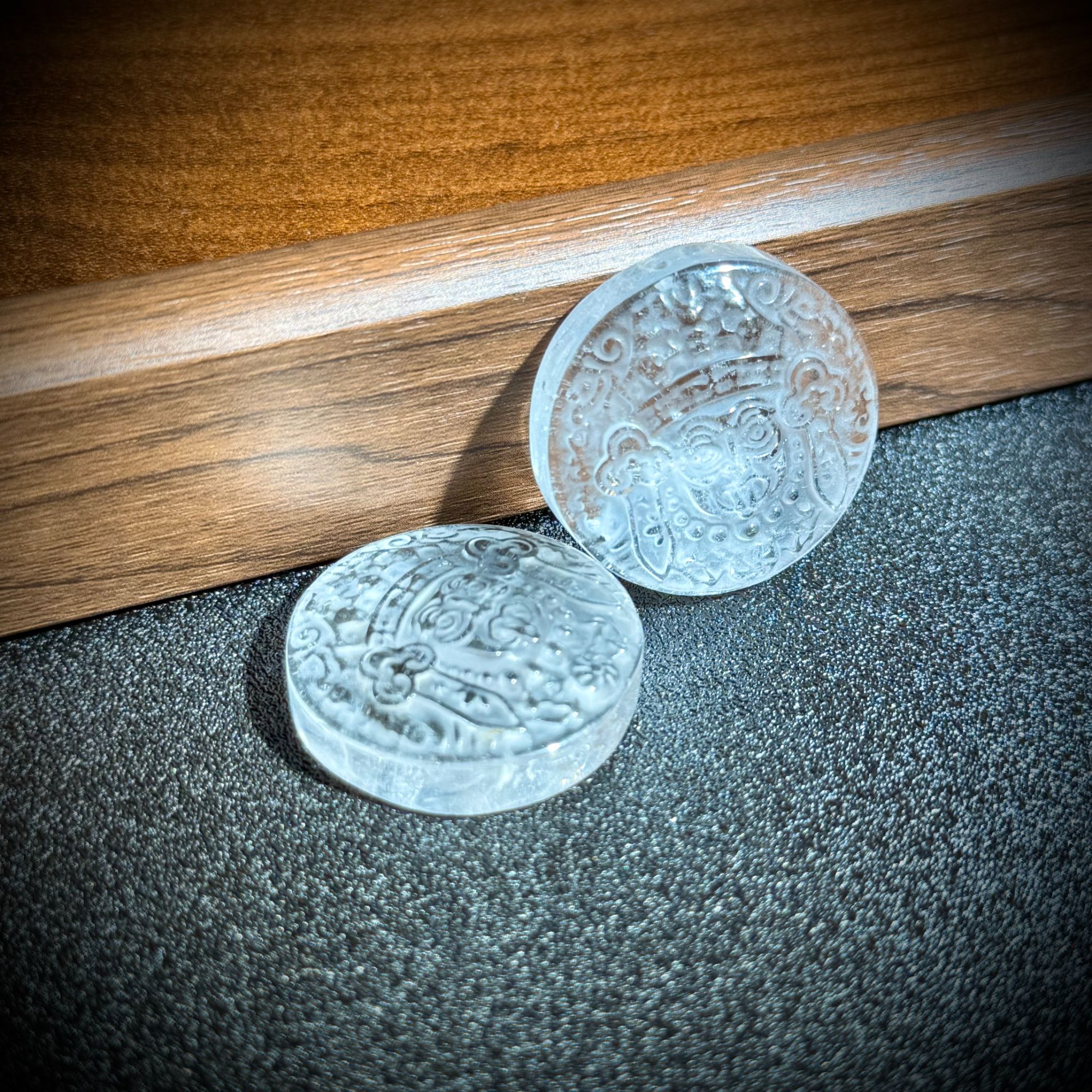 S5005【貝勒爺】白水晶雕刻扎基拉姆牌/吊坠【多样性发其一】