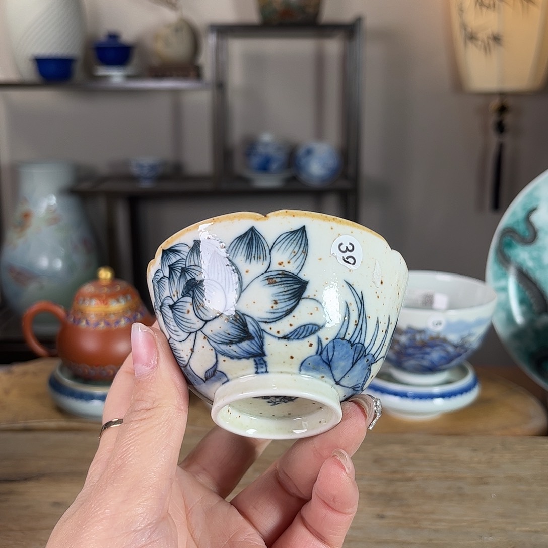 杯景德镇陶瓷柴烧多人