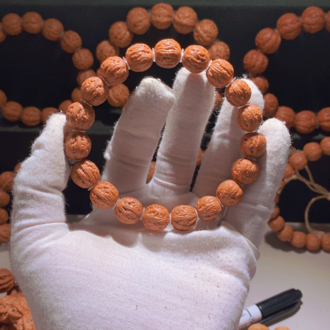 文玩核桃手串冤*粗筋八棱小手串