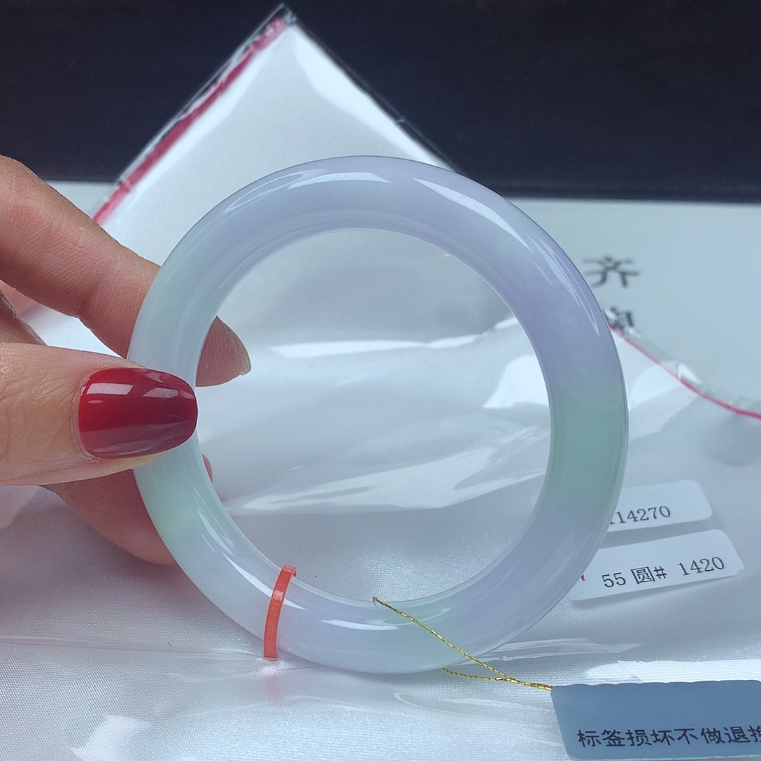 翡翠未镶嵌手镯55圈4270