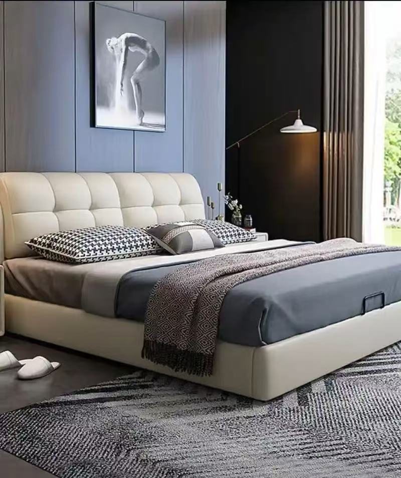 蓝色-四件套高克重加绒加厚夹棉床盖床裙牛奶绒铂金绒