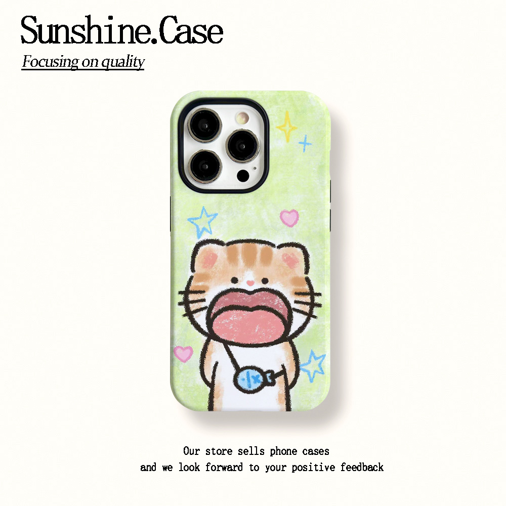 菲林二合一适用苹果华为vivo小米oppo手机壳大嘴猫猫16PRO/15