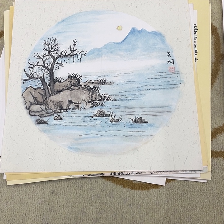 国画33-33卡纸作品艺